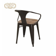 Sillas de comedor armest con asiento de madera / Sillón comedor de metal Marais / Silla Marai Cafe con recubrimiento de polvo